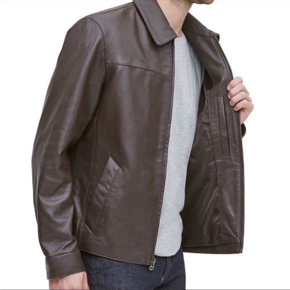 NWOT Cole Haan Leather Moto Jacket Size - Picture 3 of 13